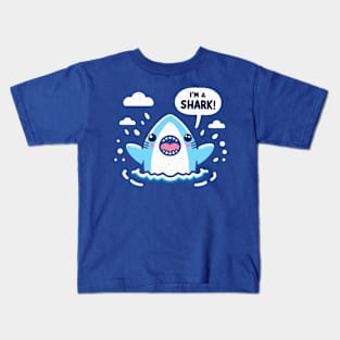 Cheerful I'm A Shark! Distressed Sharky Kids T-Shirt